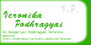 veronika podhragyai business card